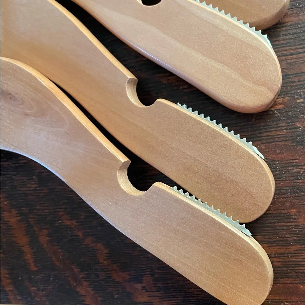 Set of 8 Natural Wood Kid’s Clothes Hangers - Cedar Tone